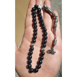 Ottoman Tughra Hematite Prayer Beads 8mm | Derisitesi Ottoman Tughra Hematite Prayer Beads 8mm | Derisitesi